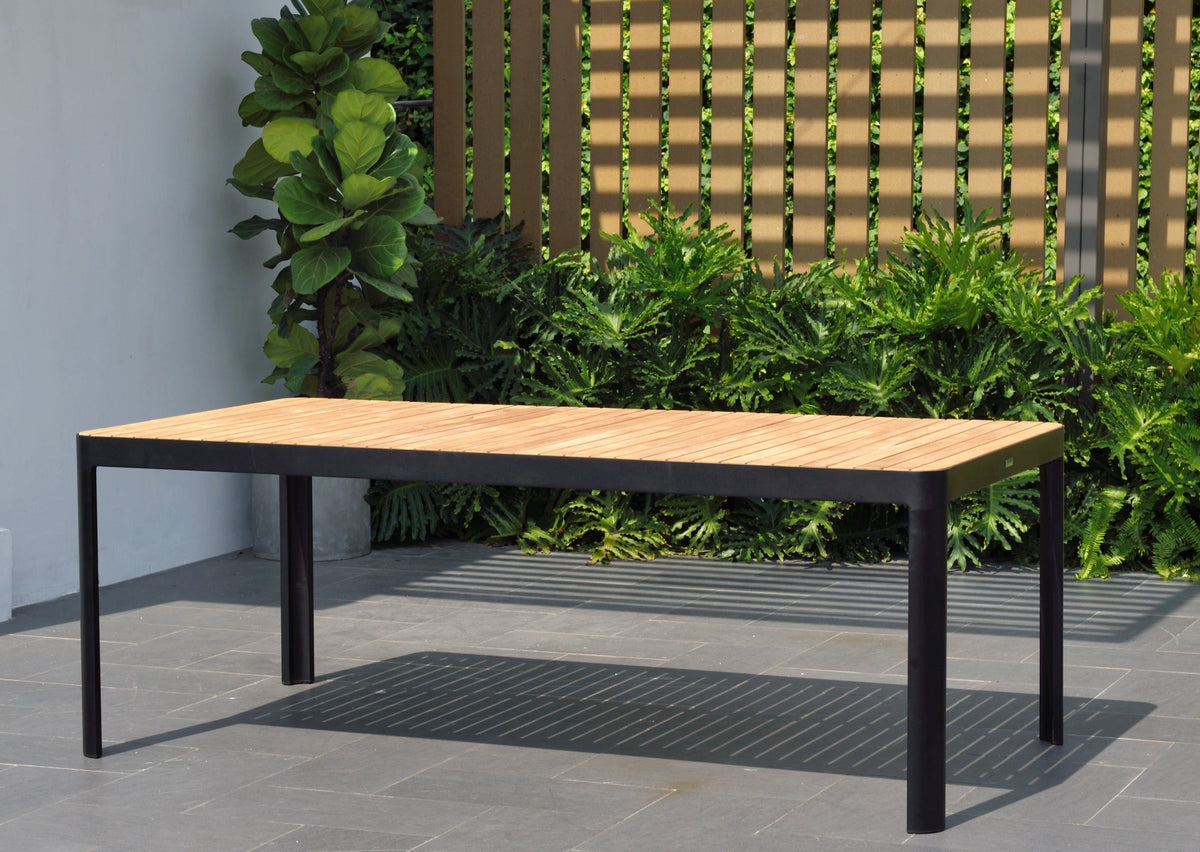 Portals Dark Rectangular Dining Table by LifestyleGarden US - main product image for Resin Society