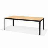 Portals Dark Rectangular Teak Table and 8 Nassau Black Dining Set by LifestyleGarden US - product image 14 for Resin Society