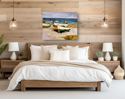 Portuguese Boats on Shore by John Beard Collection - product image 2 for Resin Society