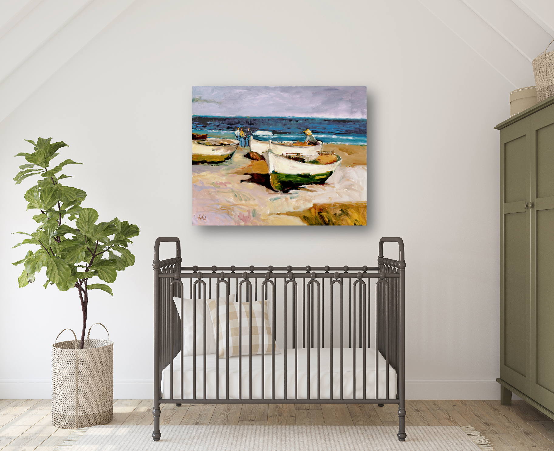 Portuguese Boats on Shore by John Beard Collection - product image 3 for Resin Society