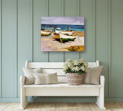 Portuguese Boats on Shore by John Beard Collection - product image 4 for Resin Society
