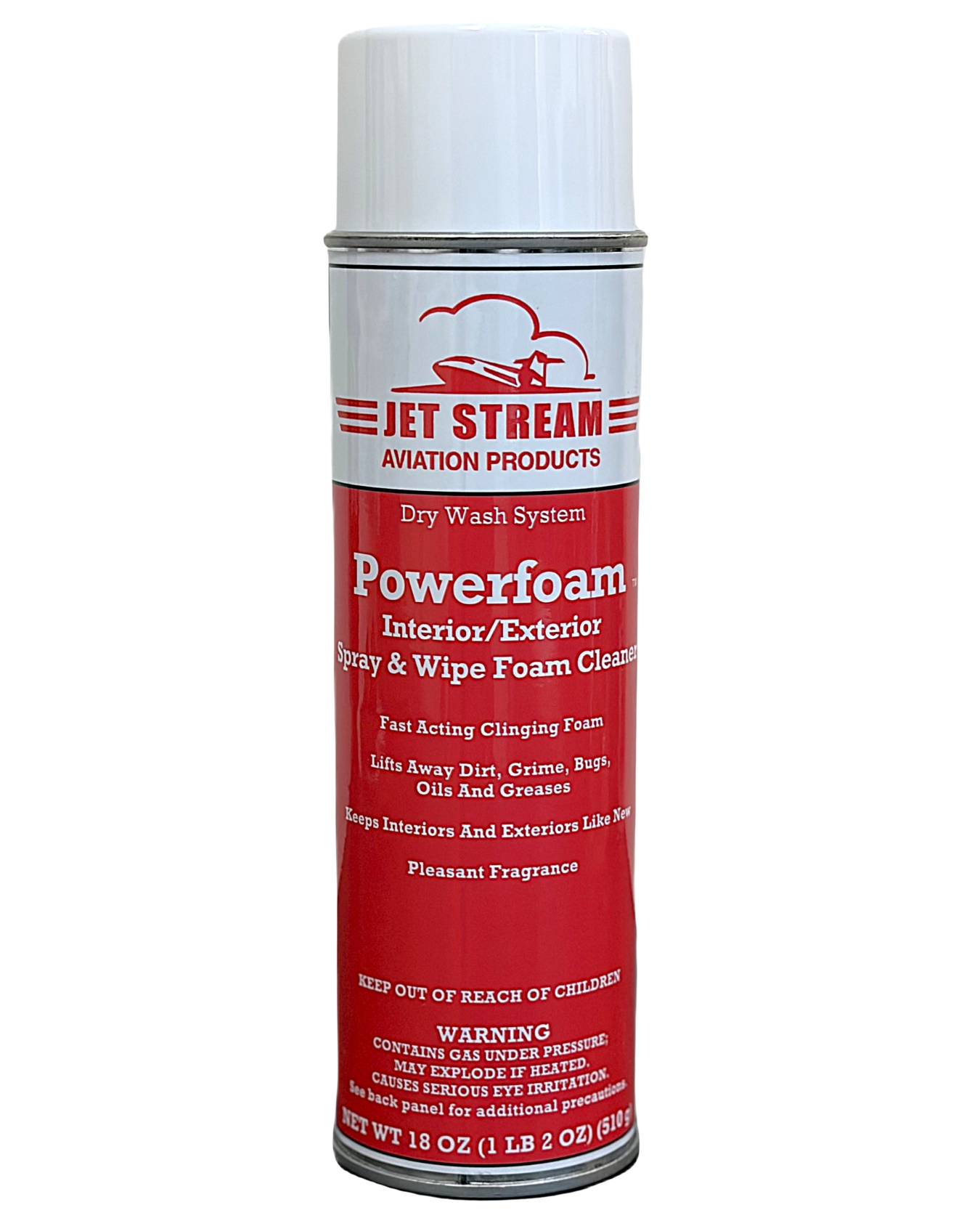 Powerfoam Aerosol Dry Wash can with foam spray cleaner for aircraft surfaces