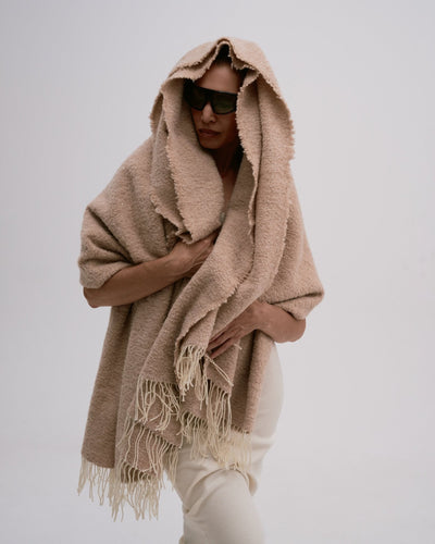 Fringe Bouclé Throw Biscotti by Principal's Daughter - product image 2 for Resin Society