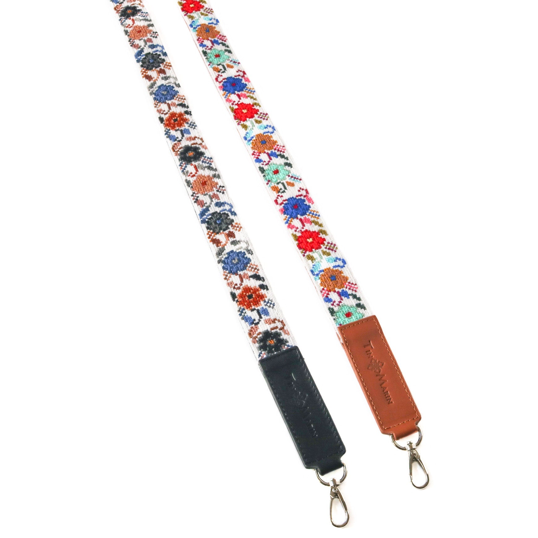 Mai Woven Bag Strap - Flowers with Leather by Tin Marin Brand - product image 5 for Resin Society