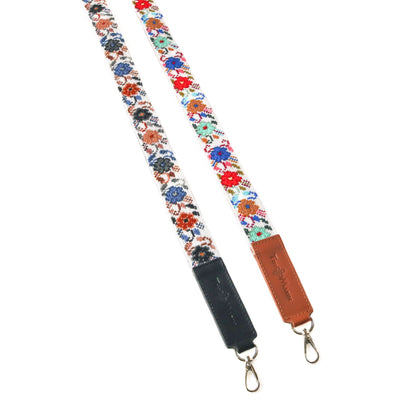 Mai Woven Bag Strap - Flowers with Leather by Tin Marin Brand - product image 5 for Resin Society
