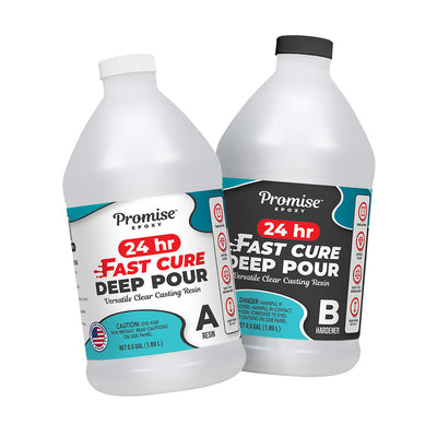 Promise Fast Cure Deep Pour Epoxy product kits and usage images