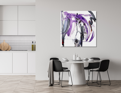 Purple and Black II Artist Enhanced Canvas Print