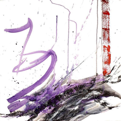 Purple and Black III Artist Enhanced Canvas Print by John Beard Collection - main product image for Resin Society