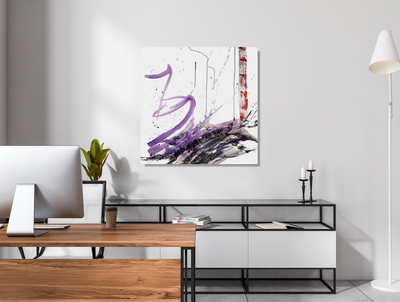 Purple and Black III Artist Enhanced Canvas Print by John Beard Collection - product image 3 for Resin Society