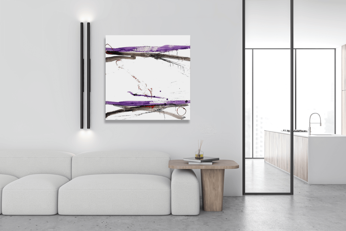 Purple and Black IV Artist Enhanced Canvas Print by John Beard Collection - product image 4 for Resin Society