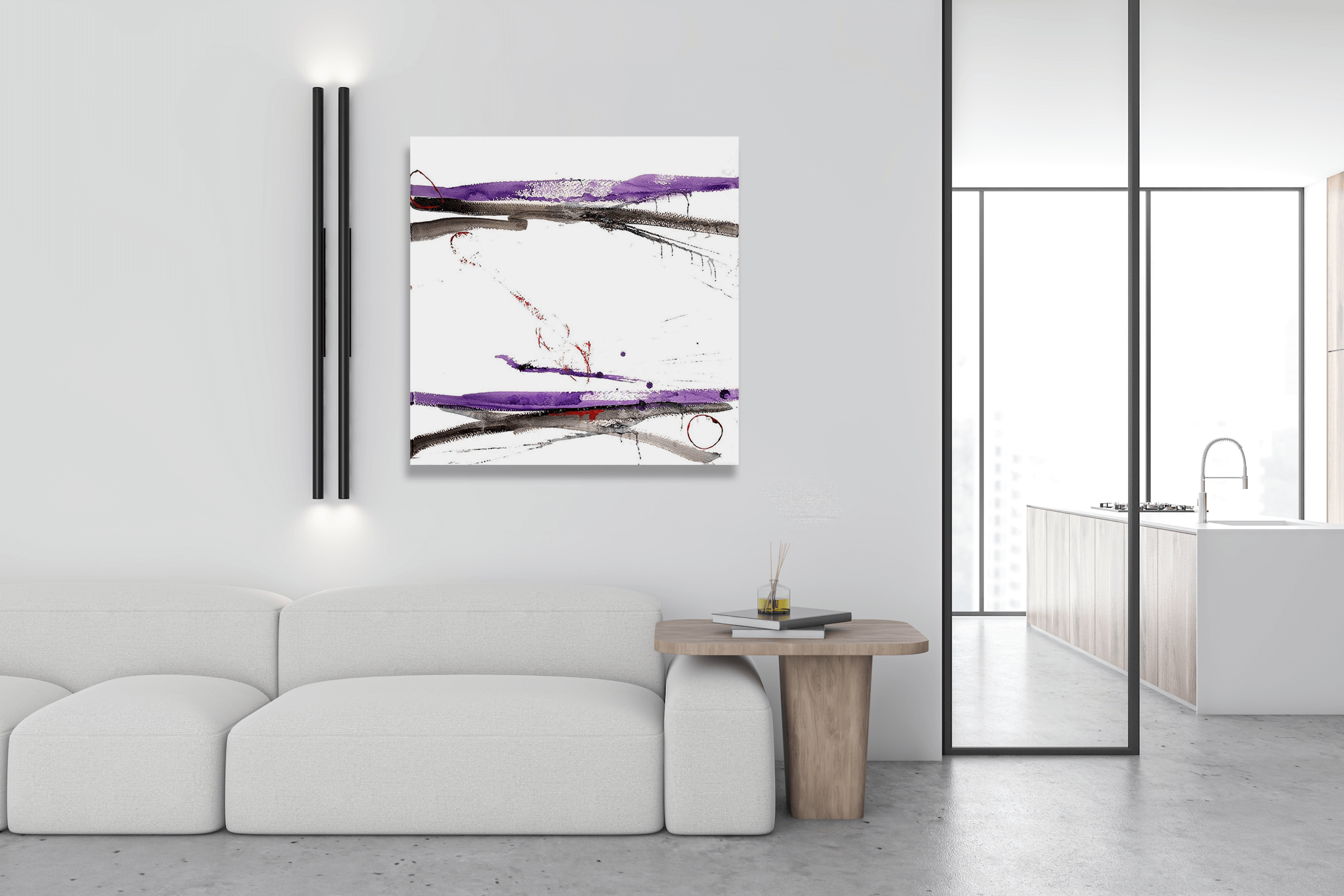 Purple and Black IV Artist Enhanced Canvas Print by John Beard Collection - product image 4 for Resin Society
