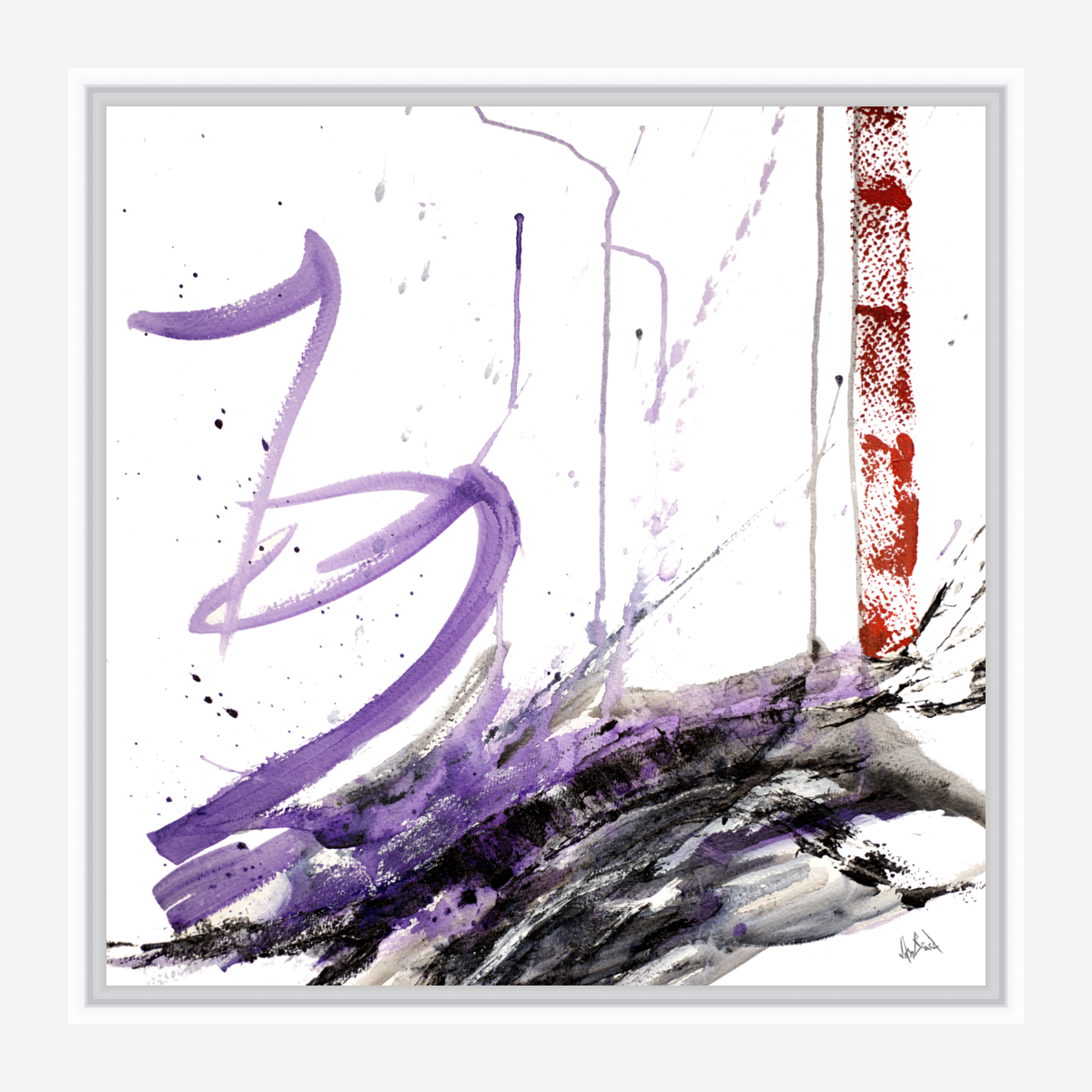 Purple and Black III Artist Enhanced Canvas Print by John Beard Collection - product image 6 for Resin Society