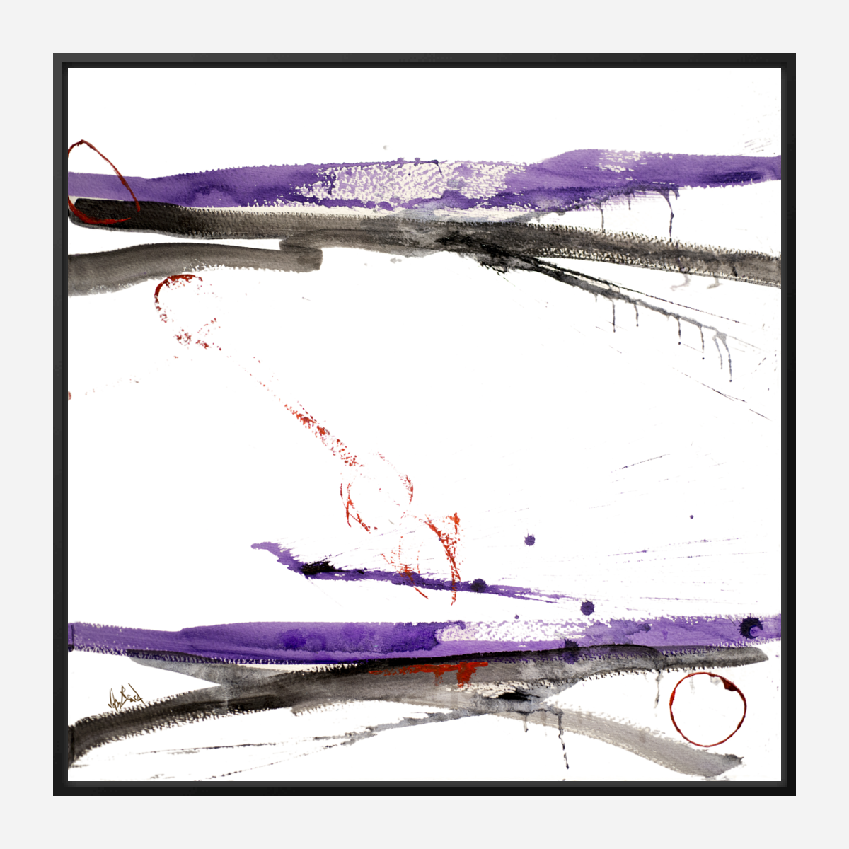 Purple and Black IV Artist Enhanced Canvas Print by John Beard Collection - product image 7 for Resin Society