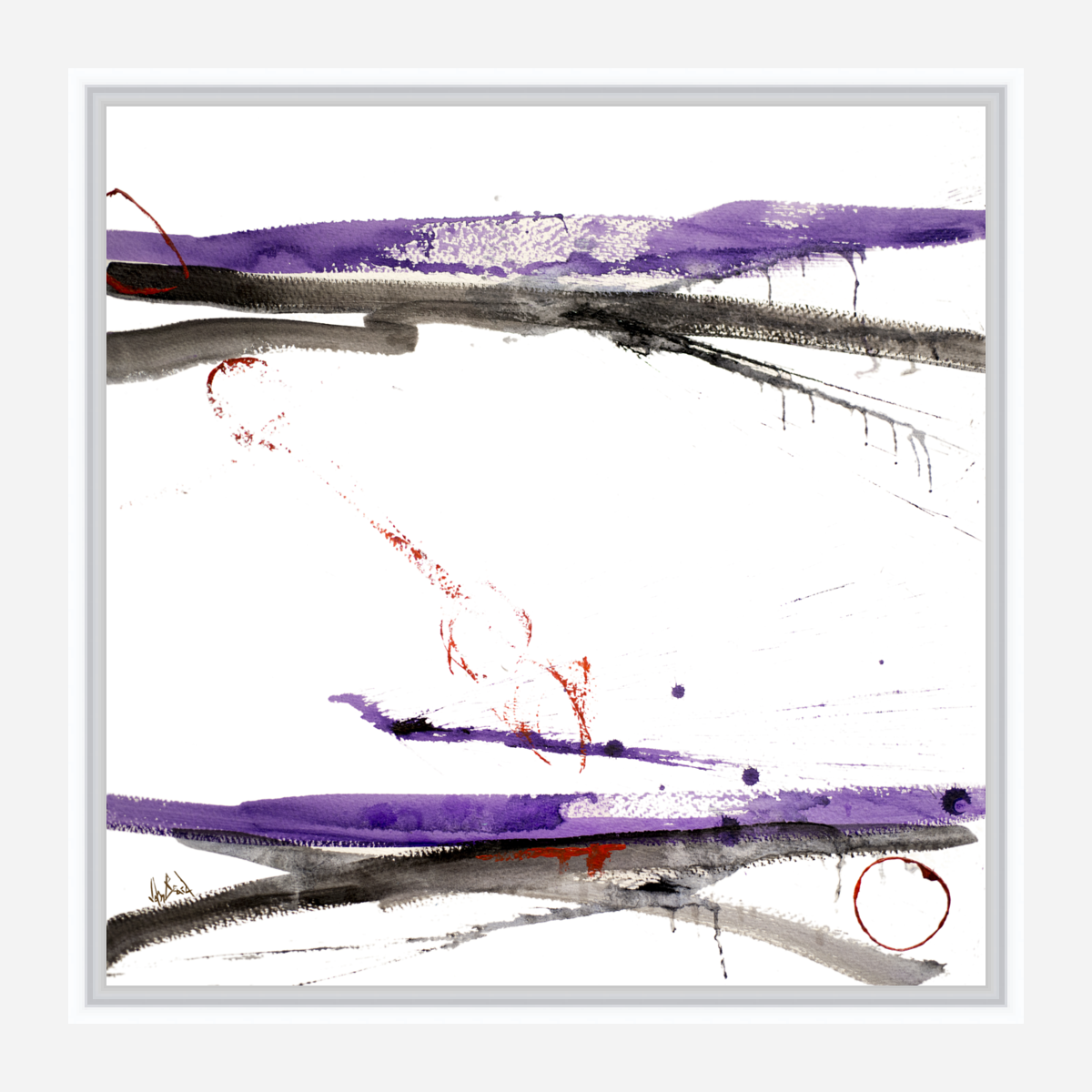 Purple and Black IV Artist Enhanced Canvas Print by John Beard Collection - product image 6 for Resin Society