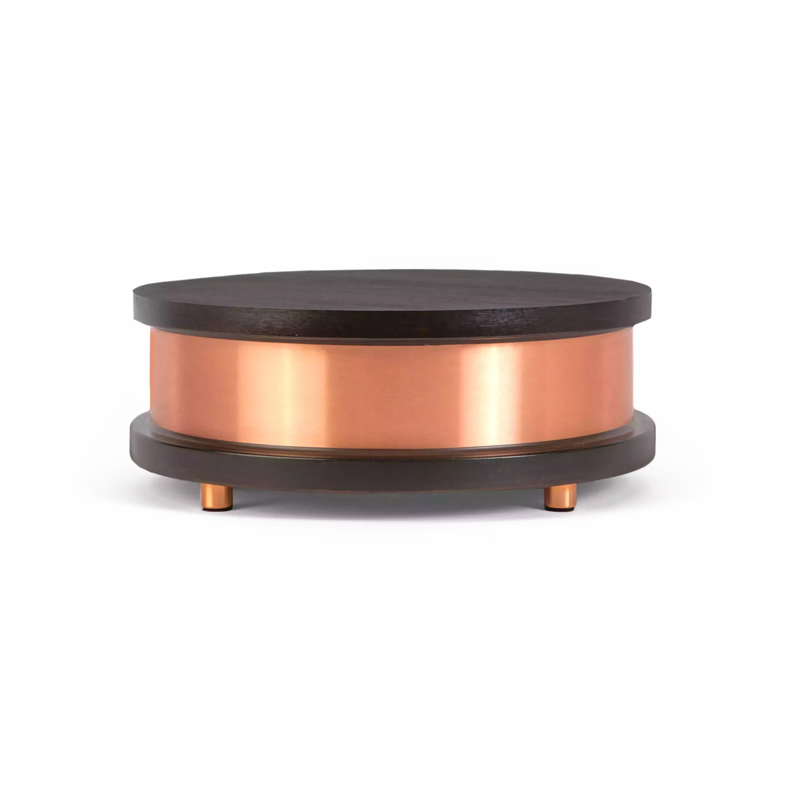 Qi-Home Cell placed on a wooden surface blending with modern home decor