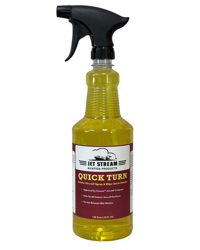 Quick Turn Exterior Aircraft Spray and Wipe Quick Detailer bottles and containers in various sizes