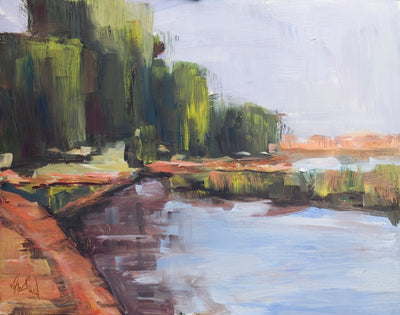 Quite Water Artist Enhanced Canvas Print by John Beard Collection - main product image for Resin Society