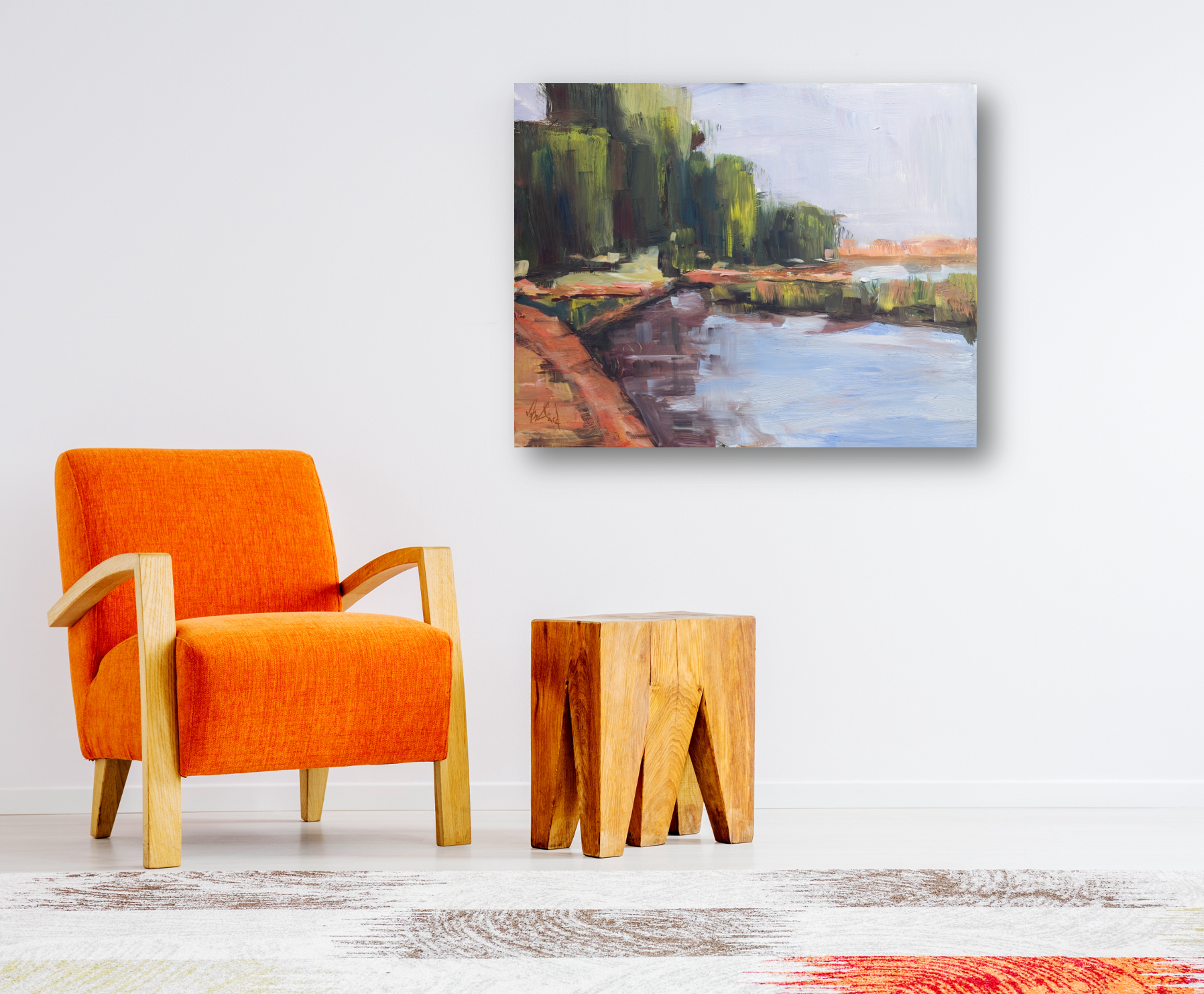 Quite Water Artist Enhanced Canvas Print by John Beard Collection - product image 4 for Resin Society