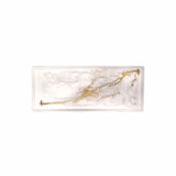 Large Ceramic Resin Tray with hand-poured resin surface in Northern Lights color
