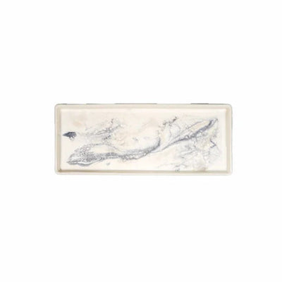 Small Ceramic Resin Tray with vibrant resin accent by Lynn & Liana Designs
