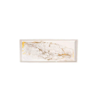 Small Ceramic Resin Tray with vibrant resin accent by Lynn & Liana Designs