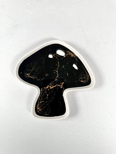 Mushroom Shaped Acacia Cheese Board and Ceramic Tray