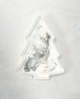 Tree-shaped ceramic tray with hand-poured resin design in Northern Lights color