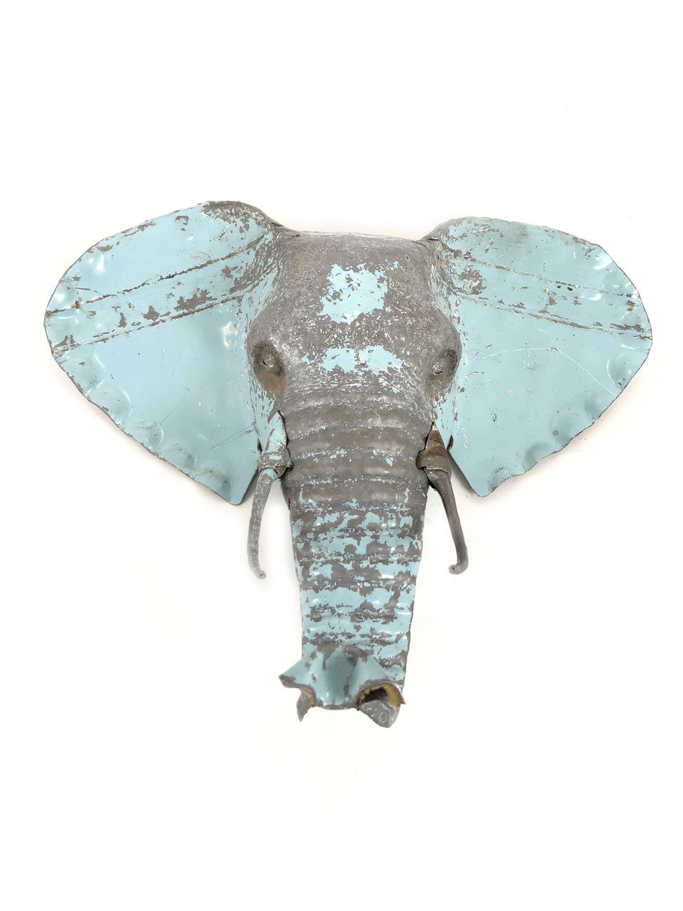 Elephant Animal Mask - Recycled Metal Wall Art by Mbare Ltd - main product image for Resin Society
