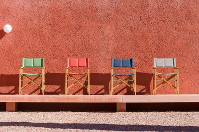 Zircon Teak Director Chair ‚Äì Red - 1 Piece by LifestyleGarden US - product image 2 for Resin Society