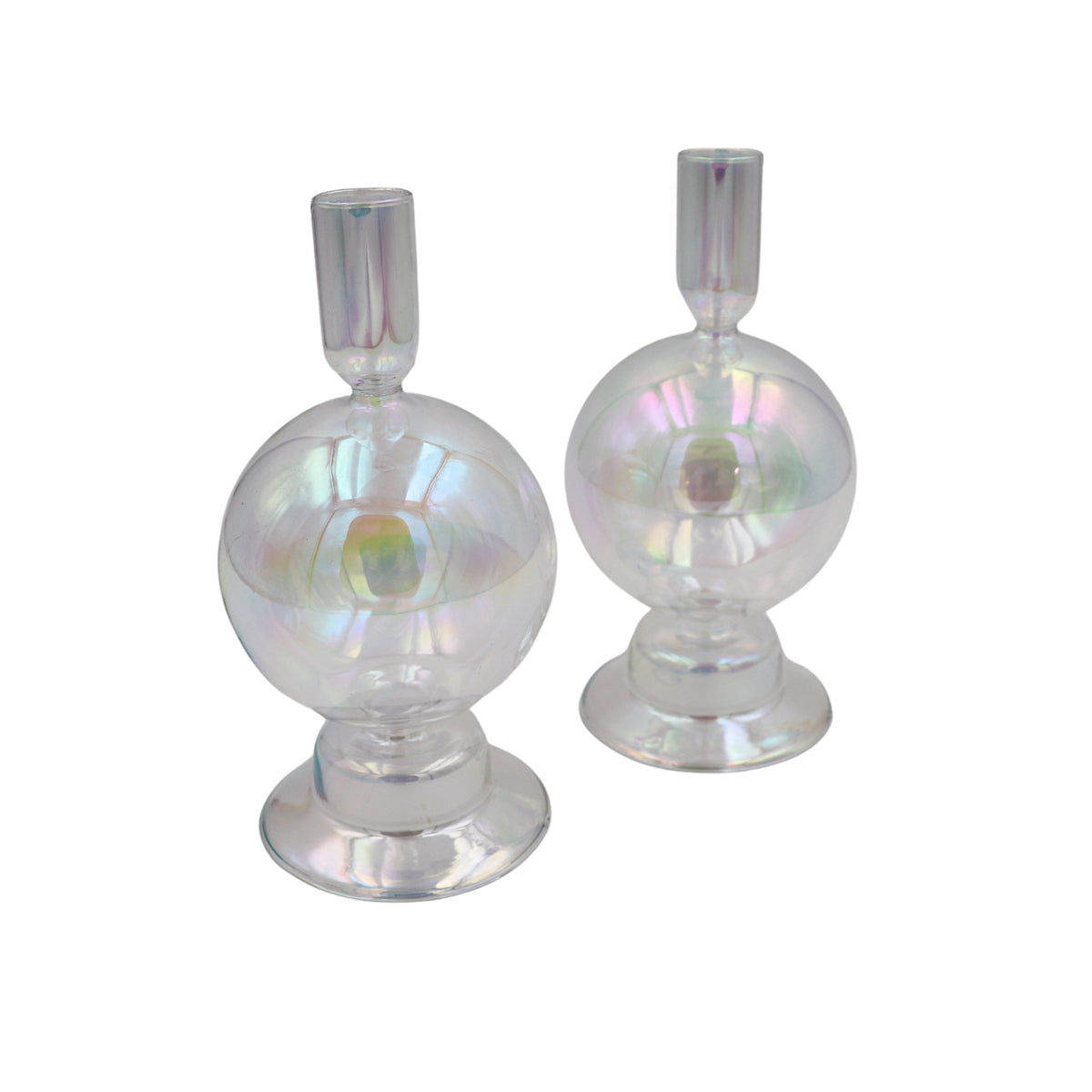 Rainbow Prism Bauble Candle Holder - Pair by Ro'Table - product image 2 for Resin Society