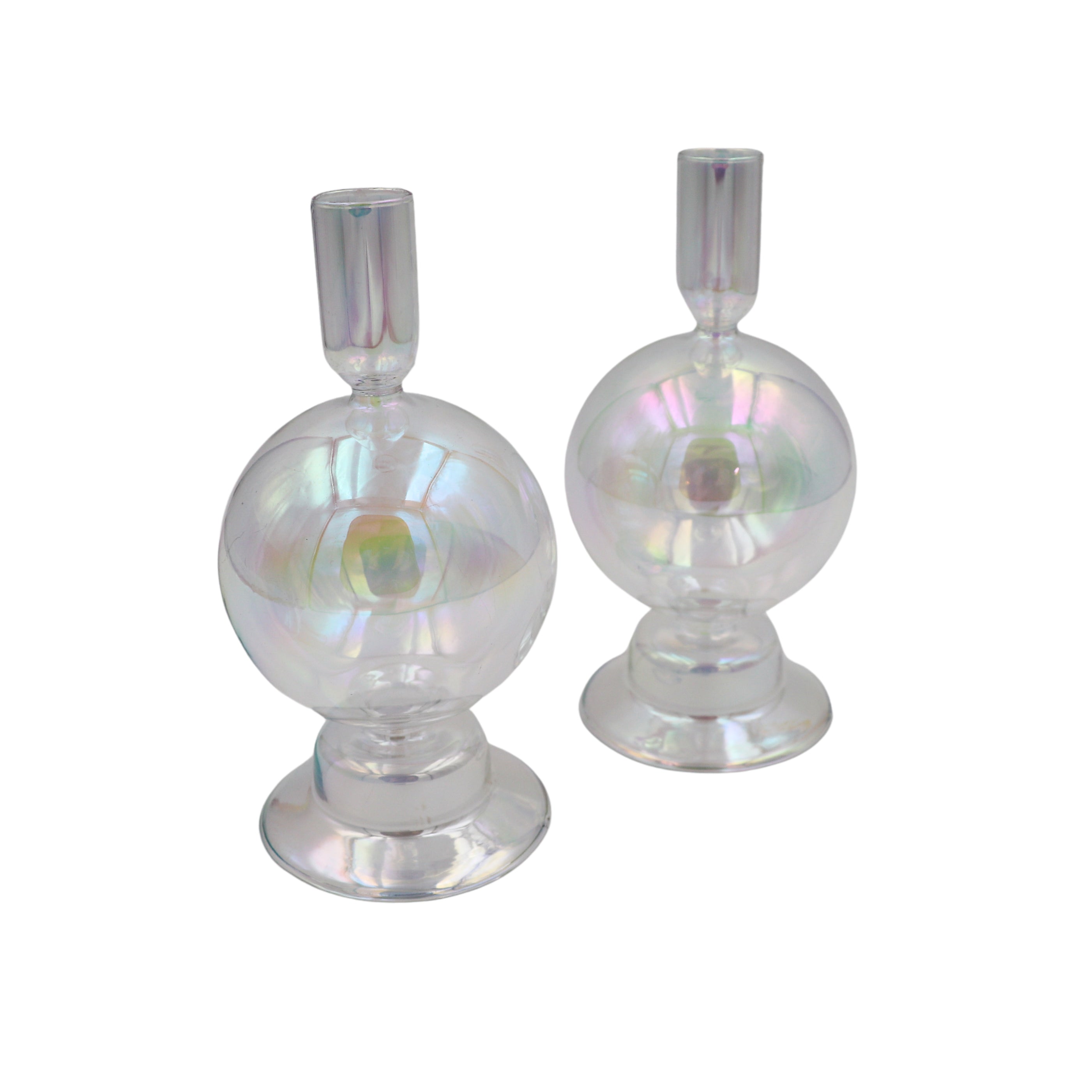 Rainbow Prism Bauble Candle Holder - Pair by Ro'Table - product image 2 for Resin Society