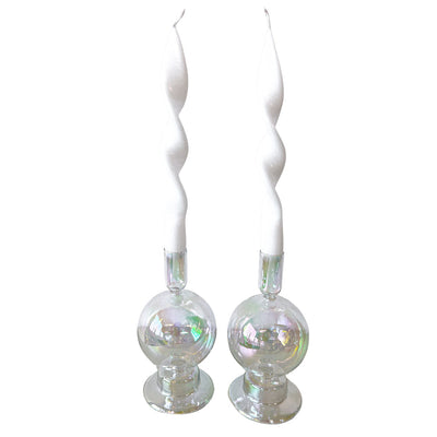 Rainbow Prism Bauble Candle Holder - Pair by Ro'Table - main product image for Resin Society