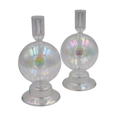 Rainbow Prism Bauble Candle Holder - Pair by Ro'Table - product image 4 for Resin Society