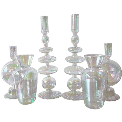 Rainbow Prism Bauble Candle Holder - Pair by Ro'Table - product image 5 for Resin Society