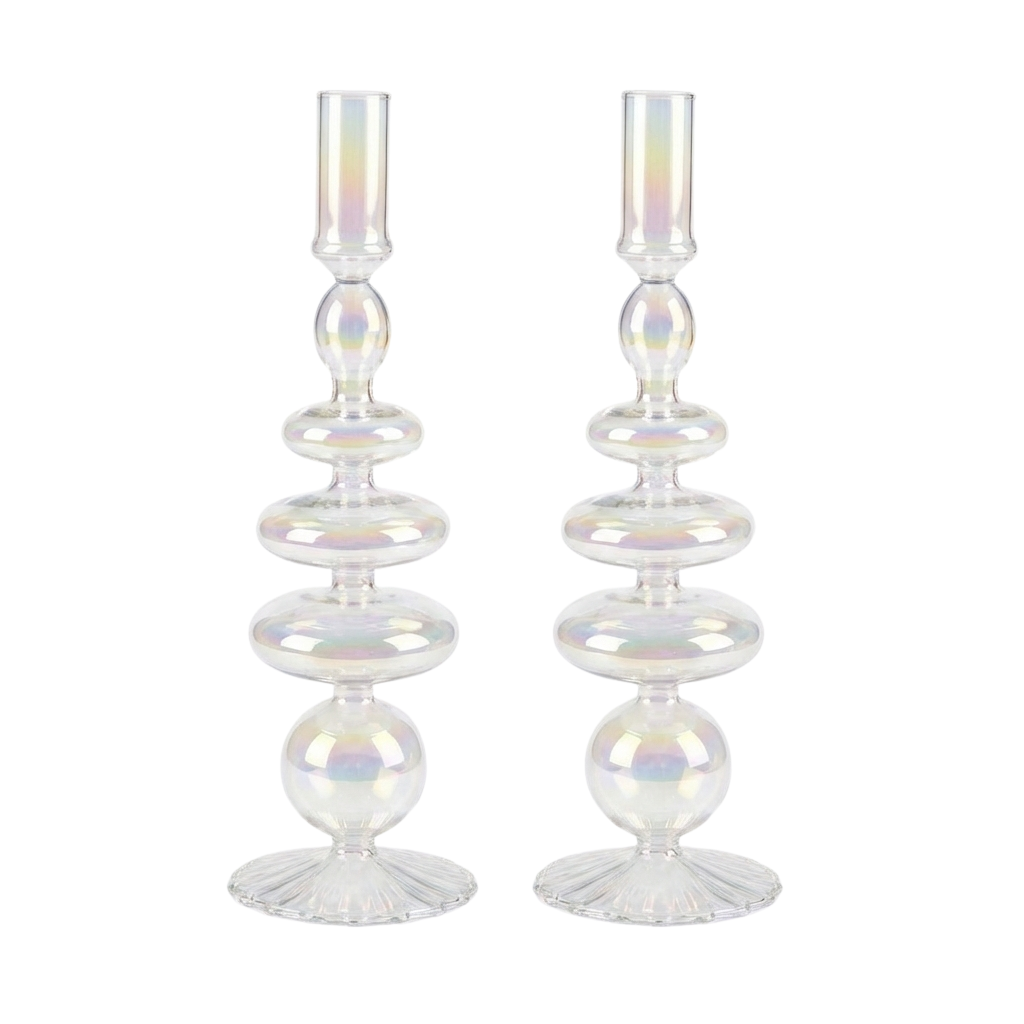 Rainbow Prism Candle Holder - Pair by Ro'Table - main product image for Resin Society