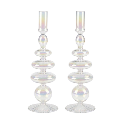 Rainbow Prism Candle Holder - Pair by Ro'Table - main product image for Resin Society