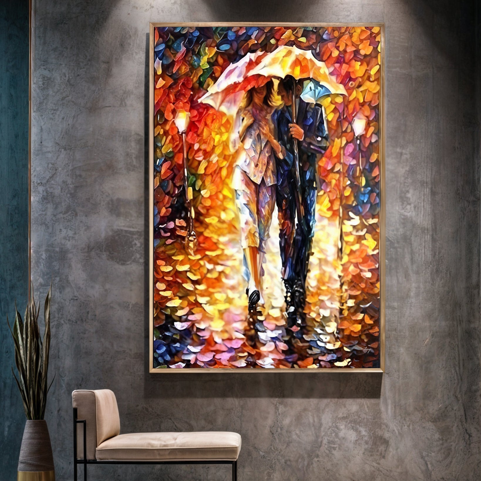 Canvas Print: "Rainy Romance" by Tailored Canvases - main product image for Resin Society
