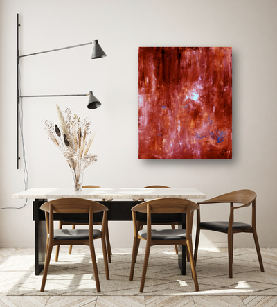 Red Carnation Artist Enhanced Canvas Print by John Beard Collection - product image 4 for Resin Society