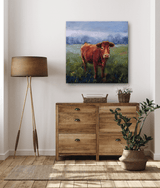 Red Cow Bell Artist Enhanced Canvas Print by John Beard Collection - product image 2 for Resin Society