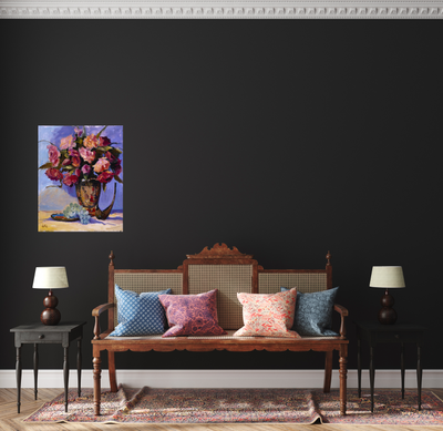Red Roses Artist Enhanced Canvas Print by John Beard Collection - product image 2 for Resin Society