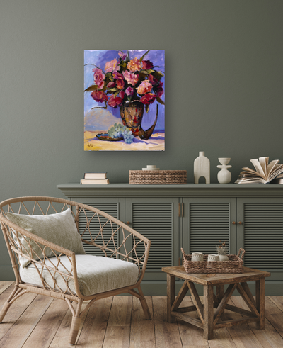 Red Roses Artist Enhanced Canvas Print by John Beard Collection - product image 4 for Resin Society
