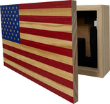 American Flag Decorative & Secure Wall-Mounted Gun Cabinet (Red & Blue) by Bellewood Designs - product image 5 for Resin Society