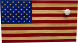 American Flag Decorative & Secure Wall-Mounted Gun Cabinet (Red & Blue) by Bellewood Designs - product image 4 for Resin Society