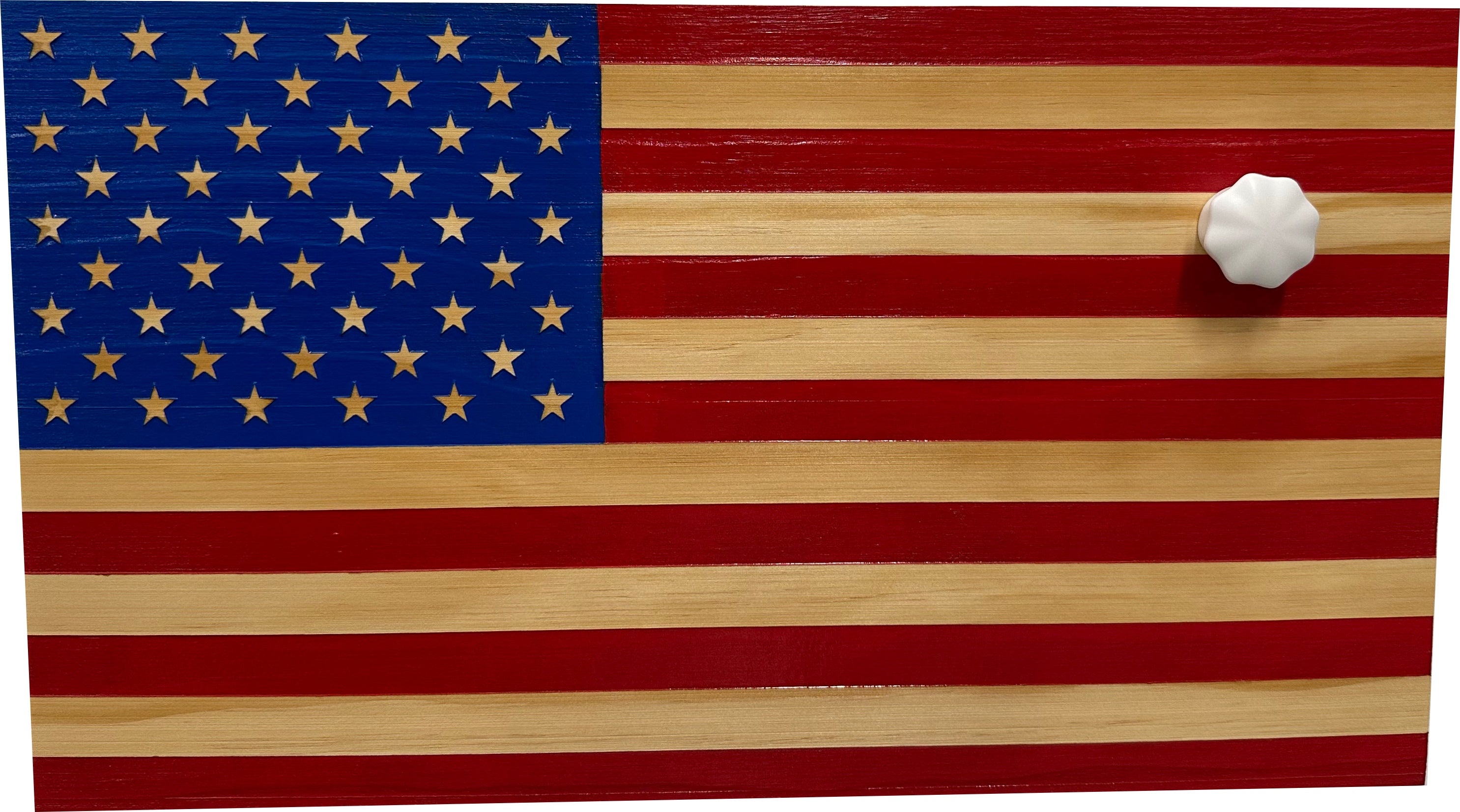 American Flag Decorative & Secure Wall-Mounted Gun Cabinet (Red & Blue) by Bellewood Designs - product image 4 for Resin Society