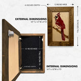 Red Cardinal Bird Gun Concealment Furniture by Bellewood Designs - product image 6 for Resin Society