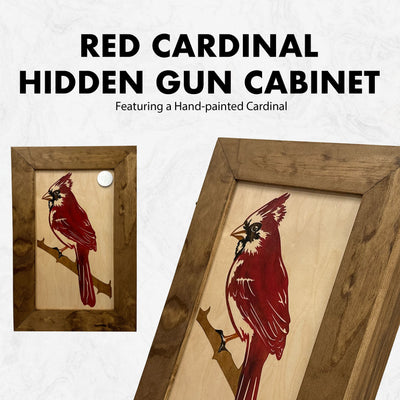 Red Cardinal Bird Gun Concealment Furniture by Bellewood Designs - product image 7 for Resin Society