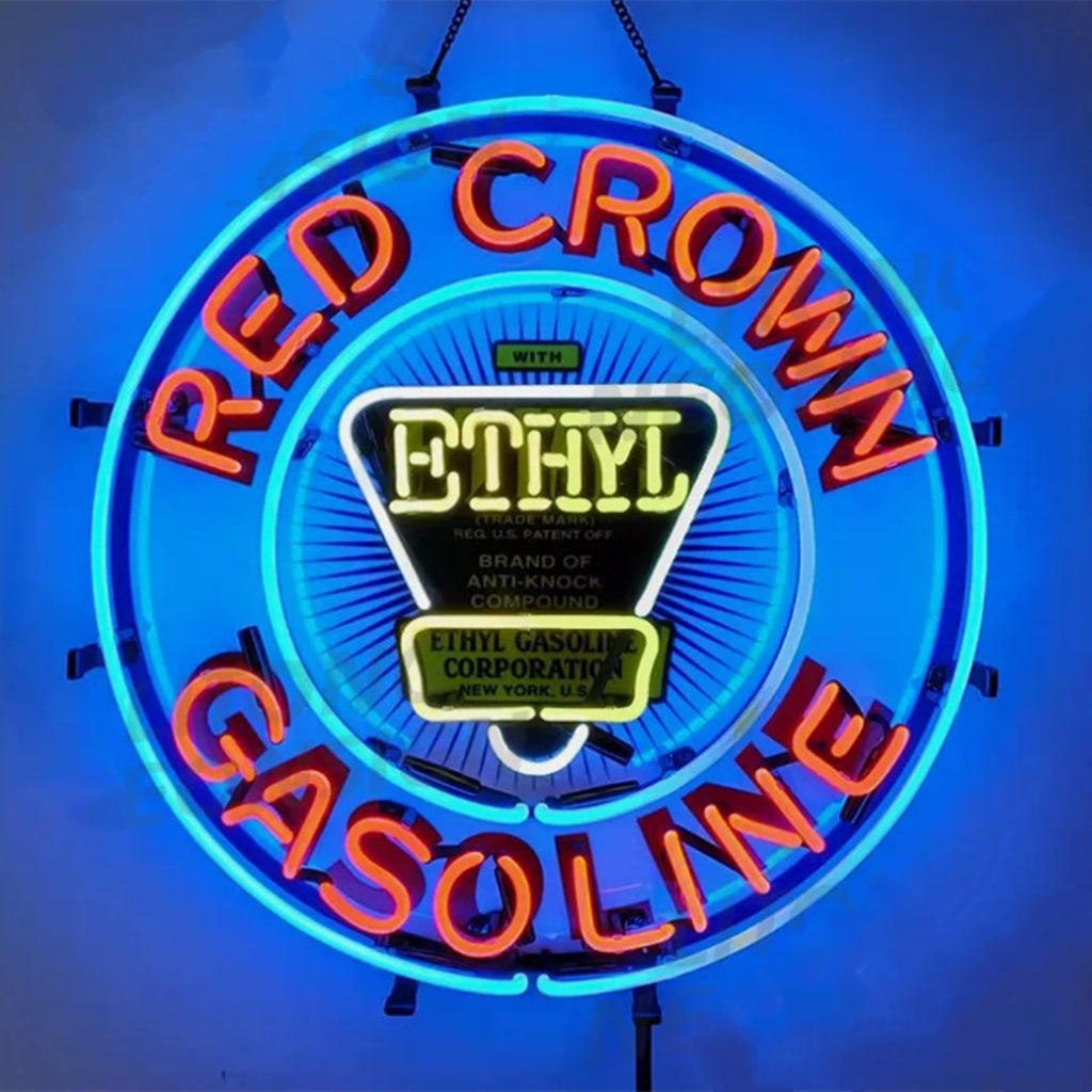 Red Crown Ethyl Gasoline Neon Signs by Neon Signs Land - main product image for Resin Society