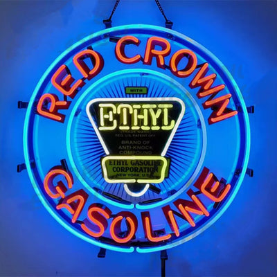 Red Crown Ethyl Gasoline Neon Signs by Neon Signs Land - main product image for Resin Society