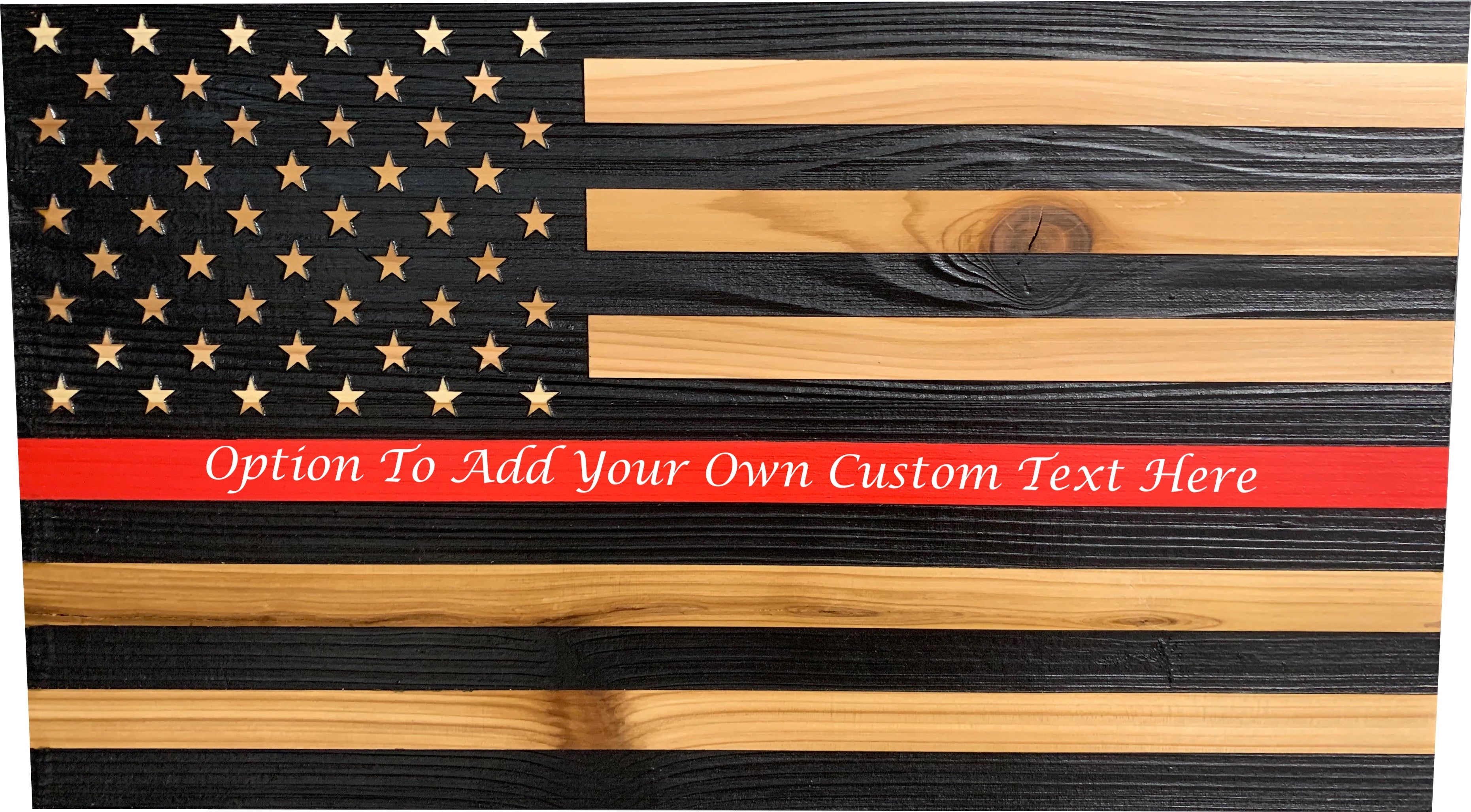 Red Line American Flag Hidden Gun Storage by Bellewood Designs - main product image for Resin Society