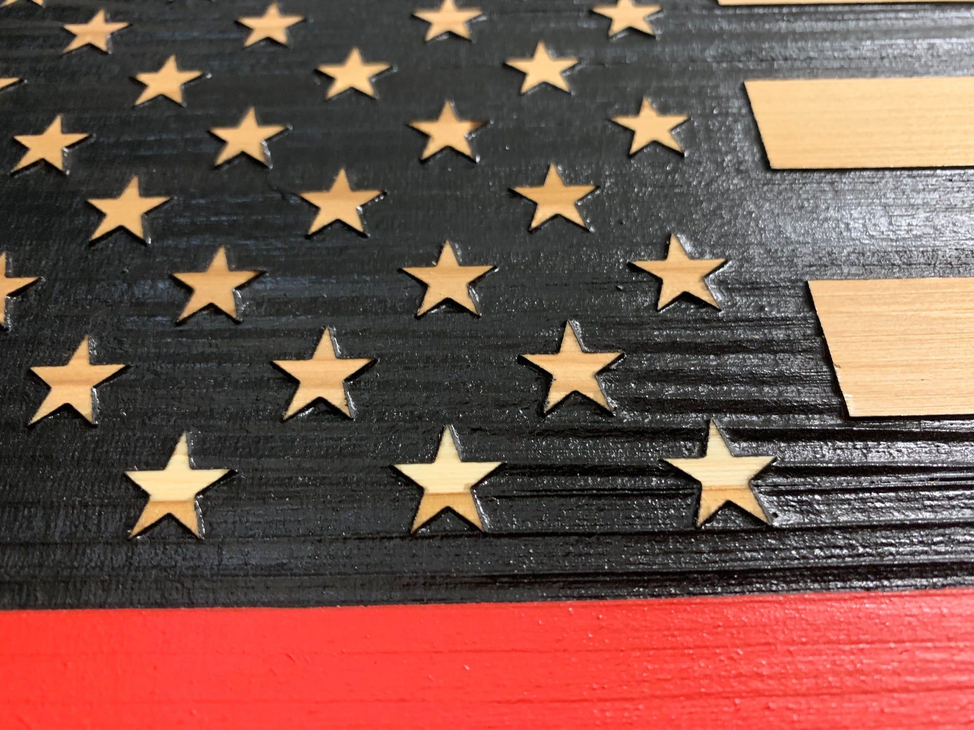 Red Line American Flag Hidden Gun Storage by Bellewood Designs - product image 4 for Resin Society